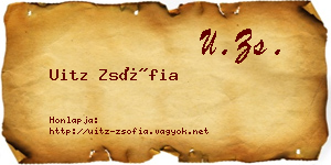 Uitz Zsófia névjegykártya